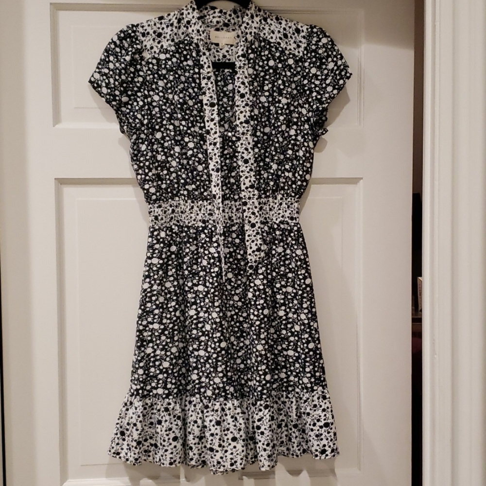 Floral Tie Neck Dress